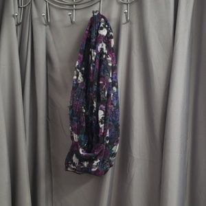 Floral skull infinity scarf
